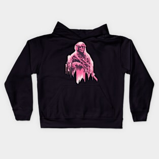 Retro pink skull soldier Kids Hoodie